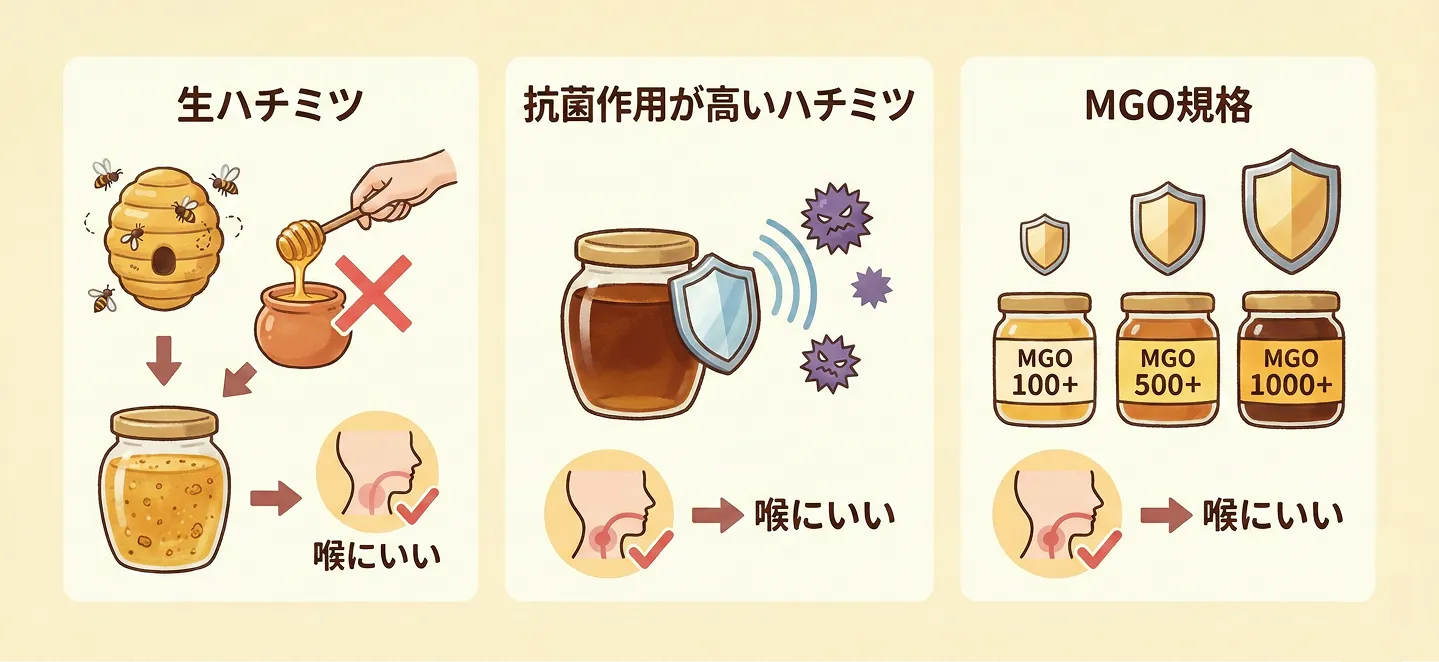 喉にいいハチミツの選び方