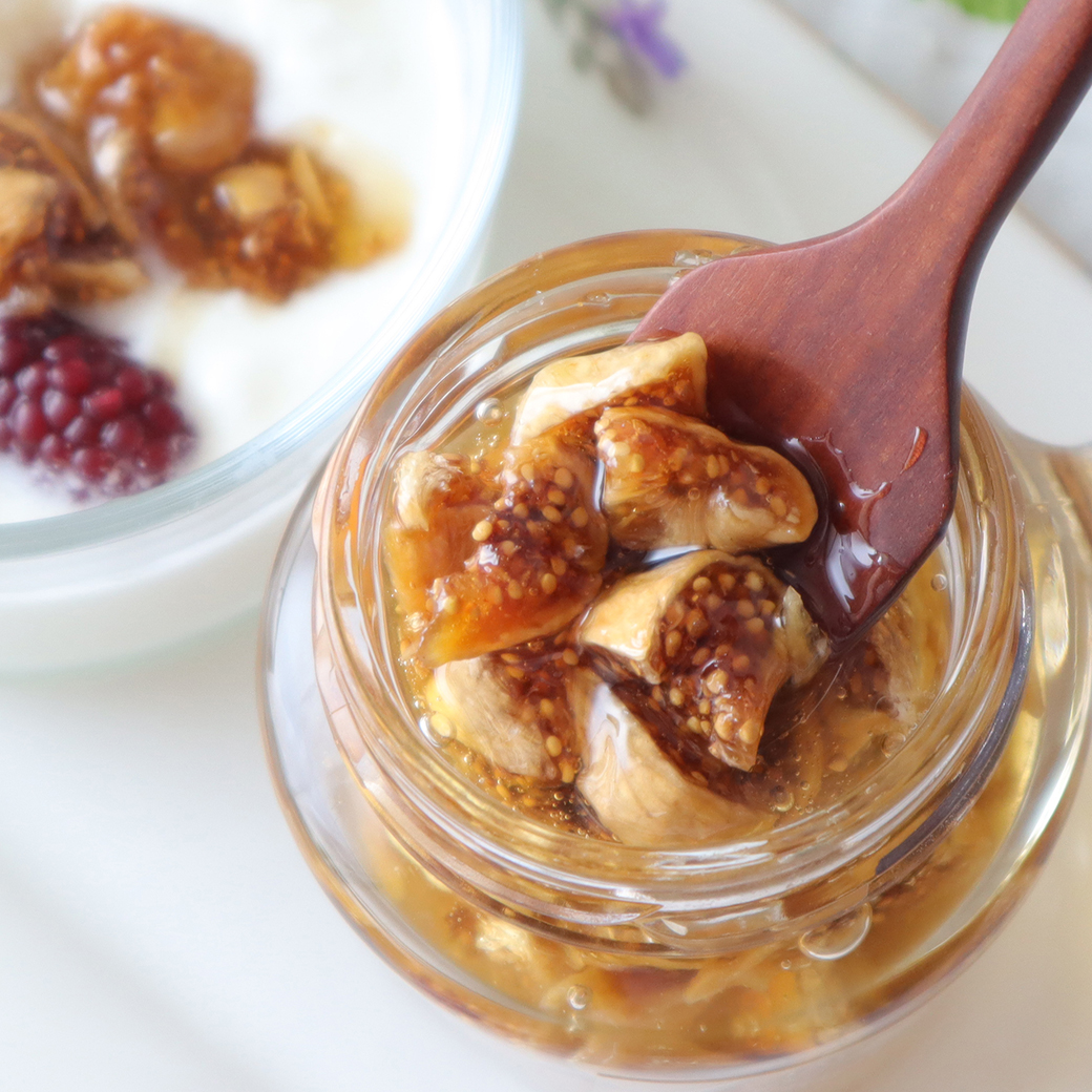 花々の雫といちじく漬けギフトセット（ボックス・巾着） みつばちのーと