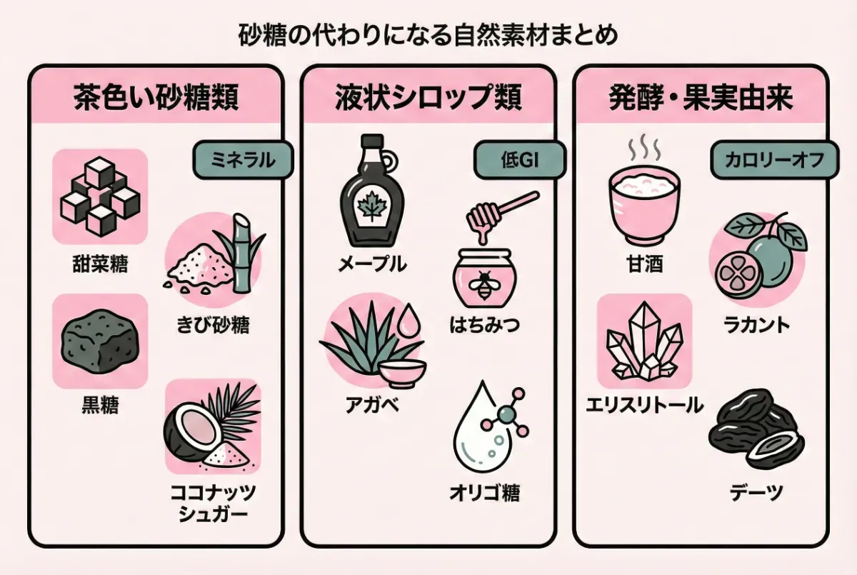 砂糖の代わりになる自然食材
